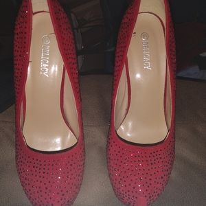 Red Sparkle High Heel